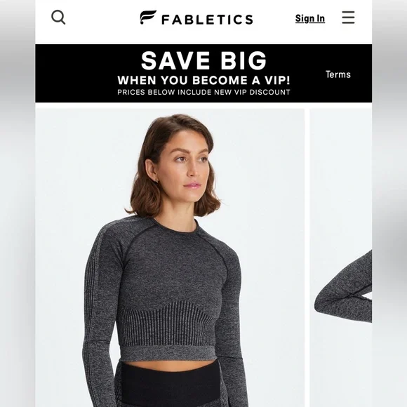 Ombre Seamless Long-Sleeve Top - Picture 4 of 4